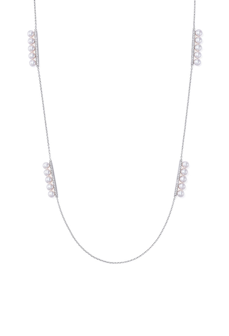 balance diamonds pave Necklace