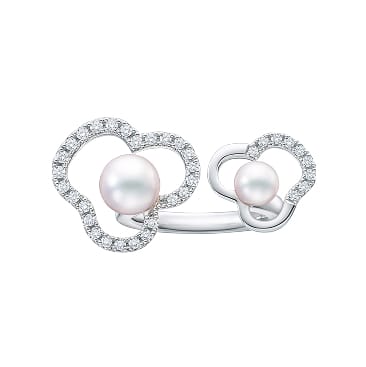 chants duo diamonds pave Ring