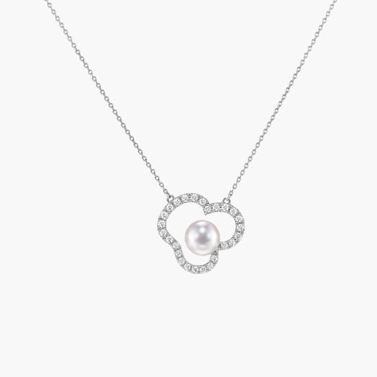 chants signature <br>diamonds pave Necklace