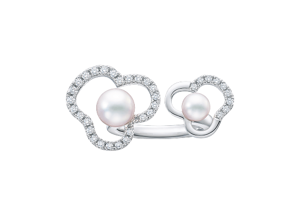 chants duo diamonds pave Ring