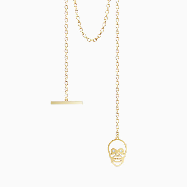 SKULL Lapel Chain スカル ラペルチェーン ZID-0456-18KYG