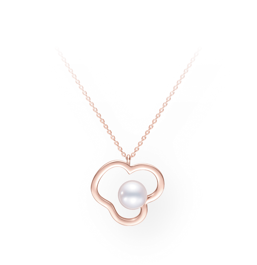 デコルテに輝く、軽やかな花々