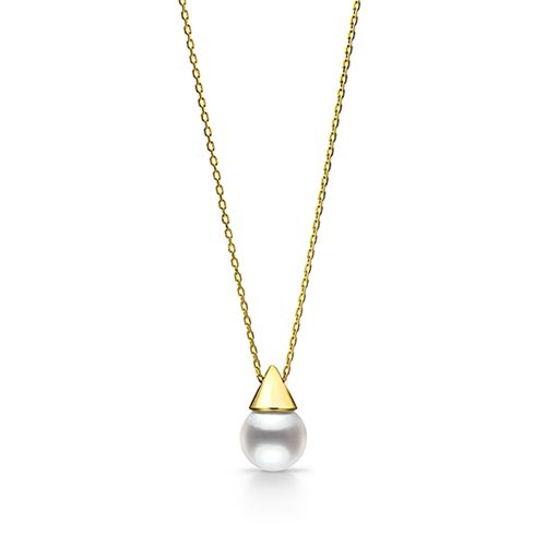 Akoya Pearl Pendant — P-15330-18KYG