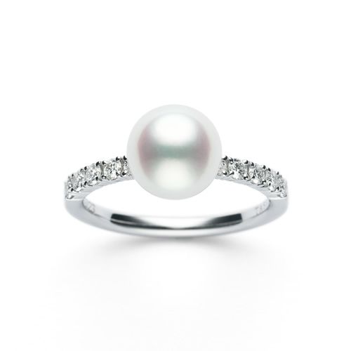 Akoya Pearl Ring — RPI-4409-18KWG
