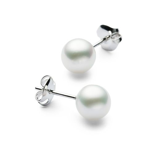 Akoya Pearl Earrings — E-P750-18KWG