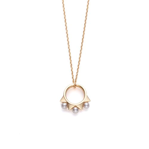 refined rebellion Charm Pendant — CM-0173-18KYG-CHK0012