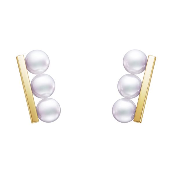 TASAKI バランス ネオ イヤリング（ゴールド×3連パール）