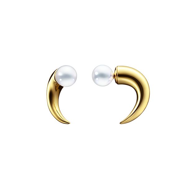 danger horn Earrings — E-3658-18KYG