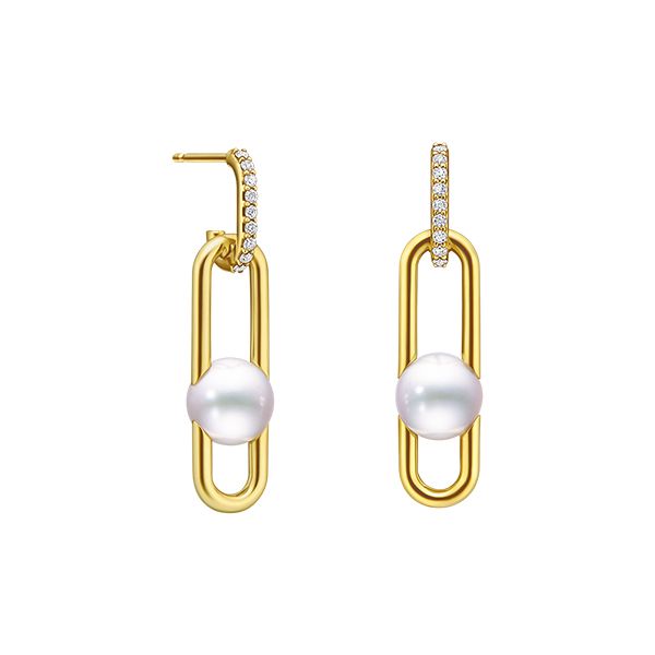 fine links Earrings — E-4225-18KYG