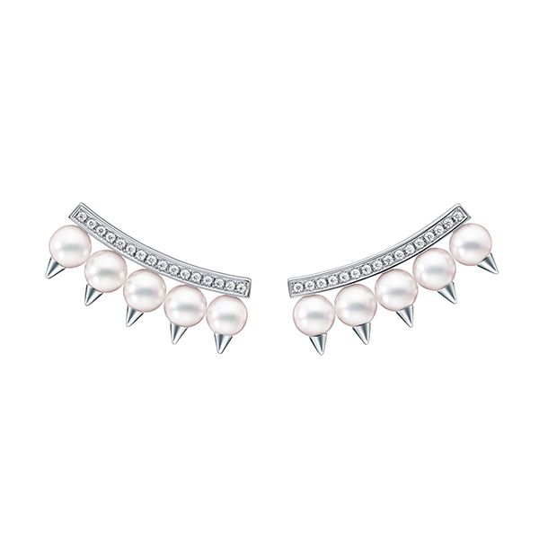 danger plus diamonds pave Earrings — E-4384-18KWG