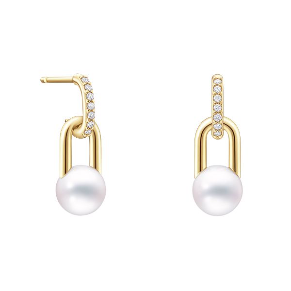 fine links Earrings — E-4405-18KYG