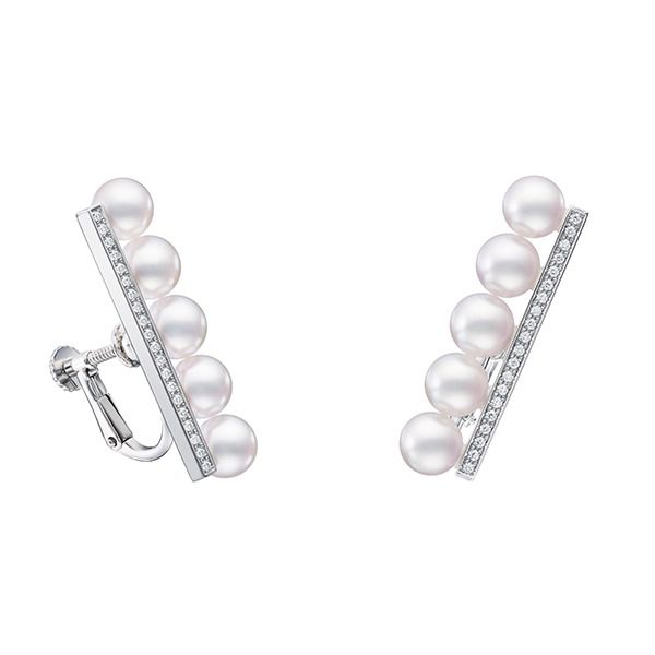 balance plus diamonds pave Earrings — E-4464-18KWG-UC
