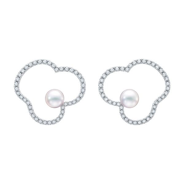 chants signature diamonds pave large Earrings — E-4473-18KWG