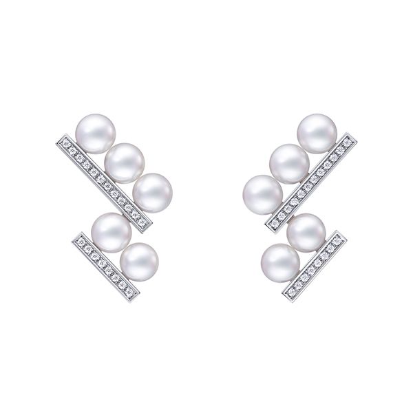 balance step neo diamonds pave Earrings — E-4513-18KWG