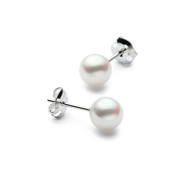 Akoya Pearl Earrings — E-P700-18KWG