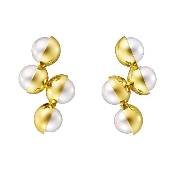 ARLEQUIN SLASHED Earrings — EC-4399-18KYG