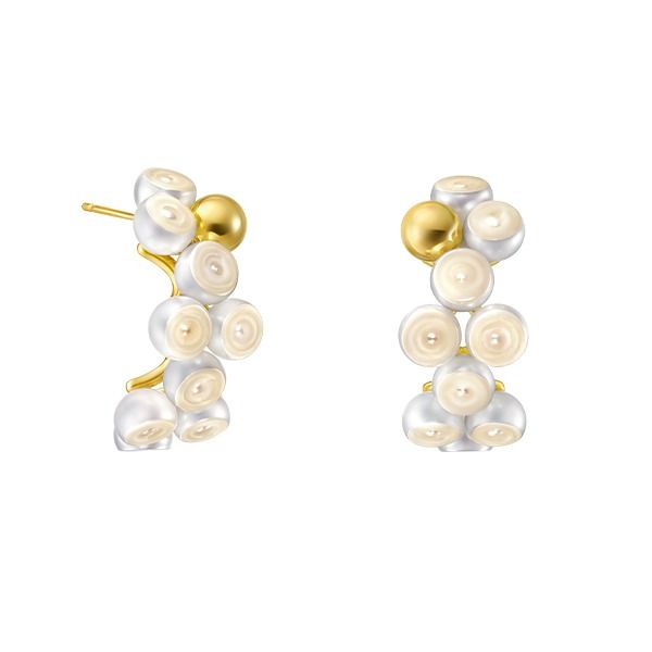 SLICED SPHERE Earrings — EC-4446-18KYG