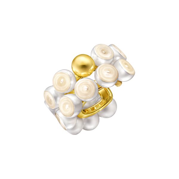 SLICED SPHERE Ear Cuff — EC-4447-18KYG