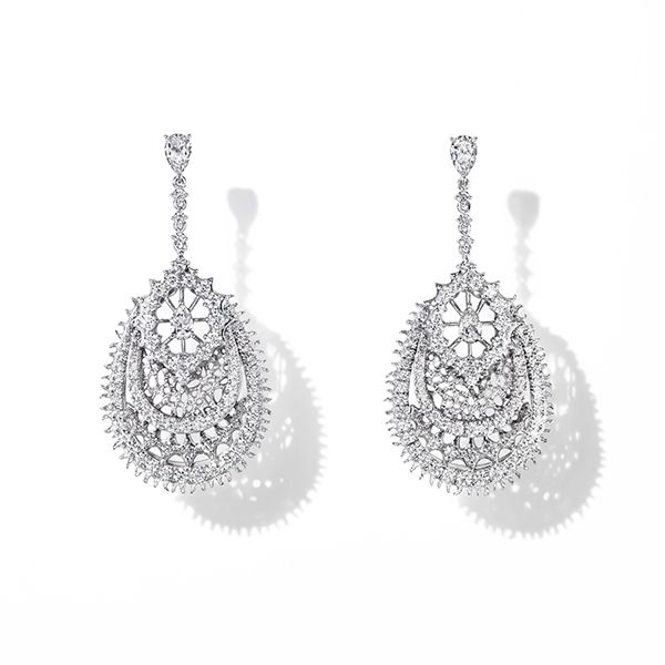 Dentelle Diamonds Earrings — EID-4060-PT900