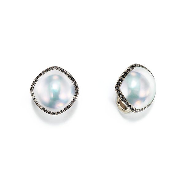 Nacre Earrings — EMP-3985-18KWG