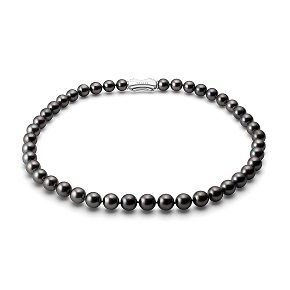 South Sea Pearl (black) Necklace — NNB-102SG-SIL
