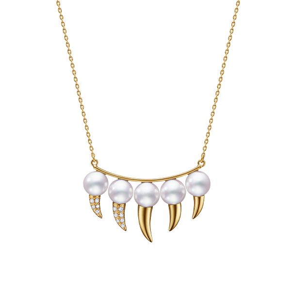 danger fang Necklace — P-15641-18KYG