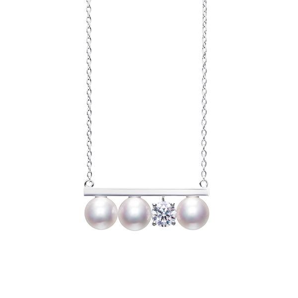 balance diamonds solo Necklace — P-15910-18KWG