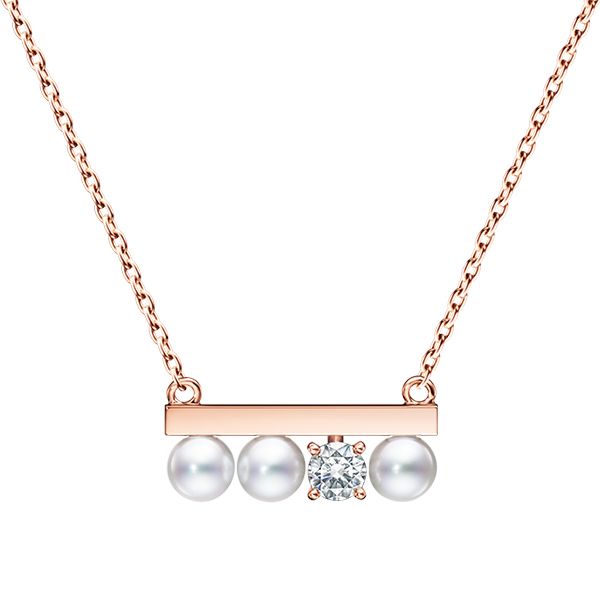 “petit” balance diamonds solo Necklace — P-16743-5-18KSG