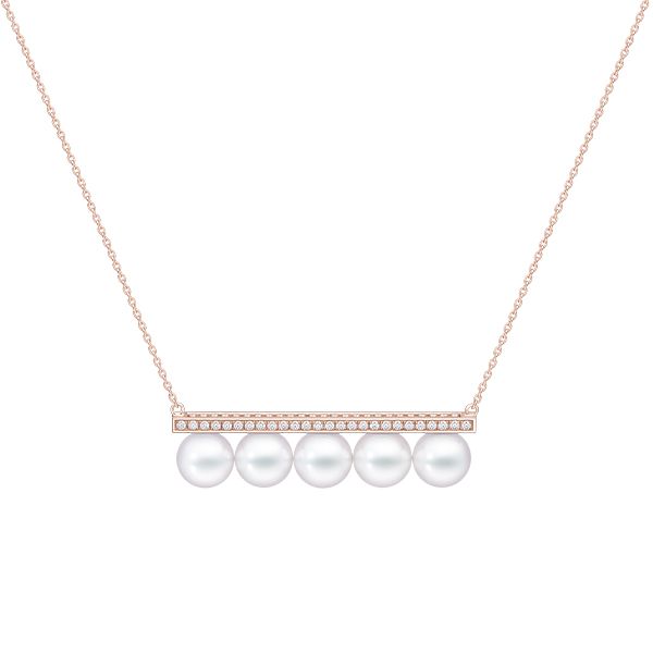 balance signature diamonds pave Necklace — P-17234-18KSG