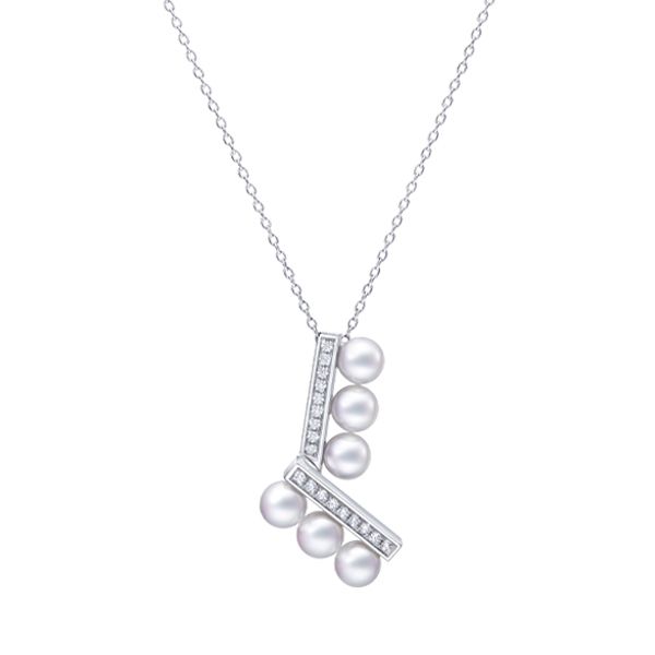 balance arm neo diamonds pave Pendant — P-17329-18KWG
