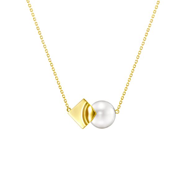 SQUARE LEAF Necklace — PC-17069-18KYG