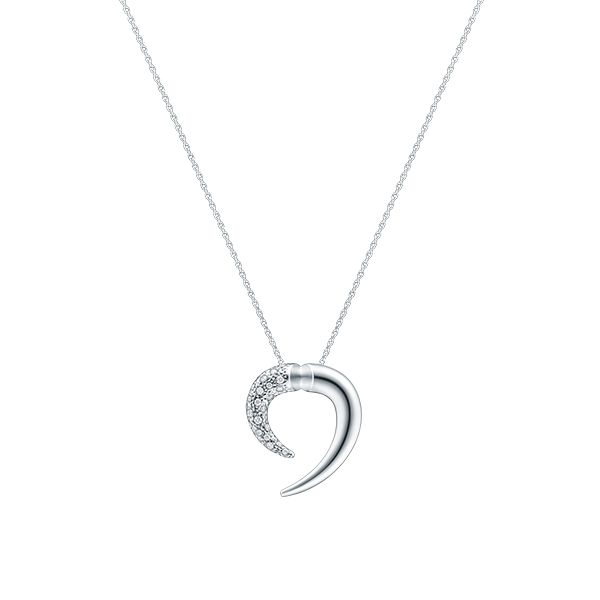 danger horn plus diamonds pave Pendant — PID-17198-18KWG