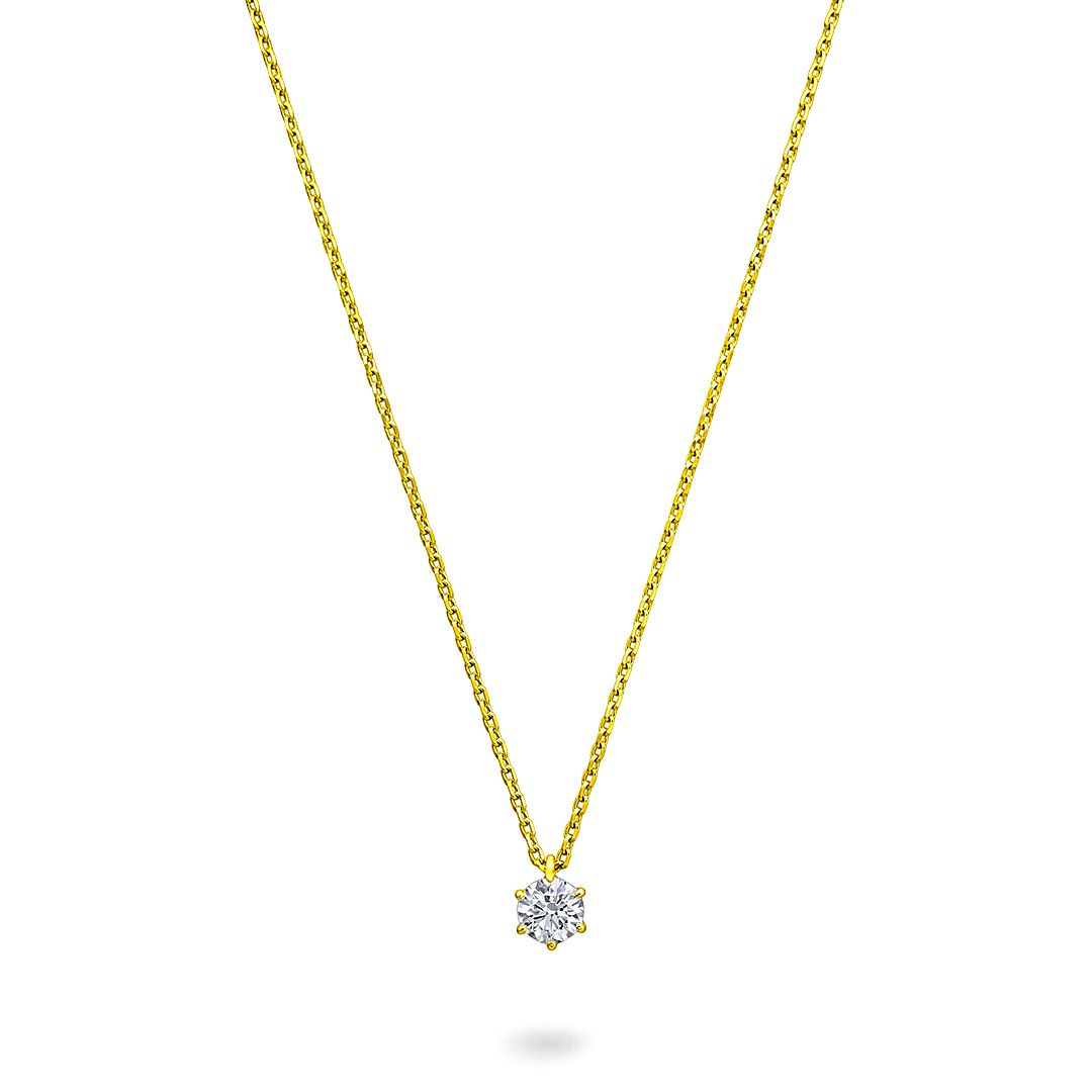Diamond Pendant — PID-15147-3-18KYG