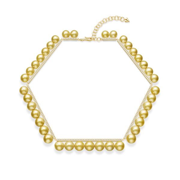 balance luxe diamonds pave Necklace — PN-17226-18KYG