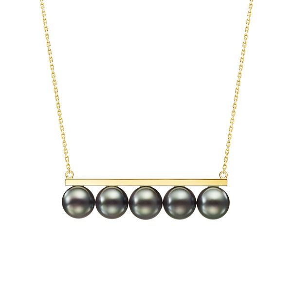 balance signature black Necklace — PNB-16076-18KYG