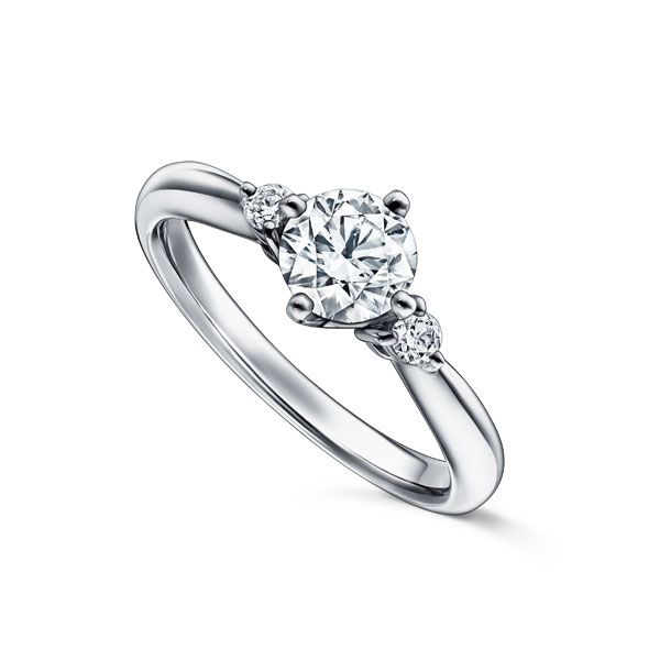 AMABILE Solitaire Brilliant Ring — RD-F2076-PT950