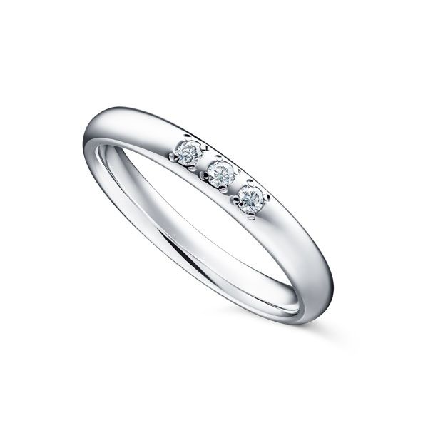 INNOCENTE 3 Stones 27 Ring — RD-F2163-PT950