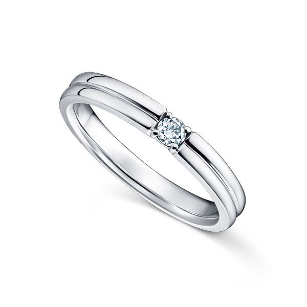 CHIARO Dual 1 Stone Ring — RD-F2167-PT950