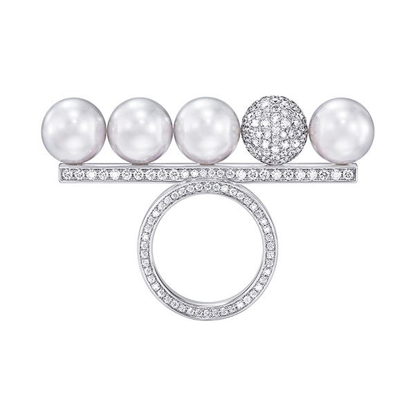 balance decade pearls & diamonds Ring — RNI-4812-18KWG