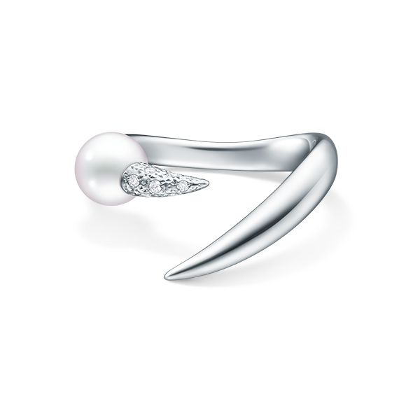 danger horn plus diamonds pave Ring — RPI-4863-18KWG