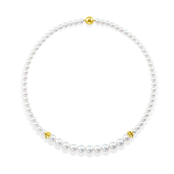 SQUARE LEAF Necklace — UNN-N1311-18KYG