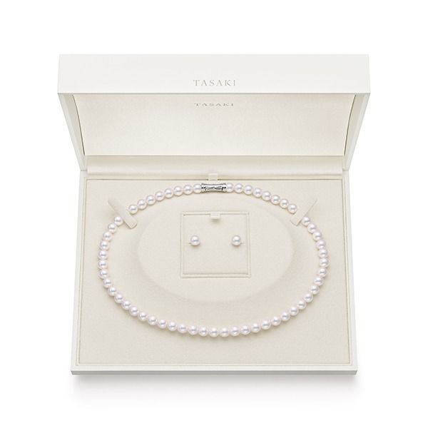 Akoya Pearl Necklace Set — UZP-7070B-SIL