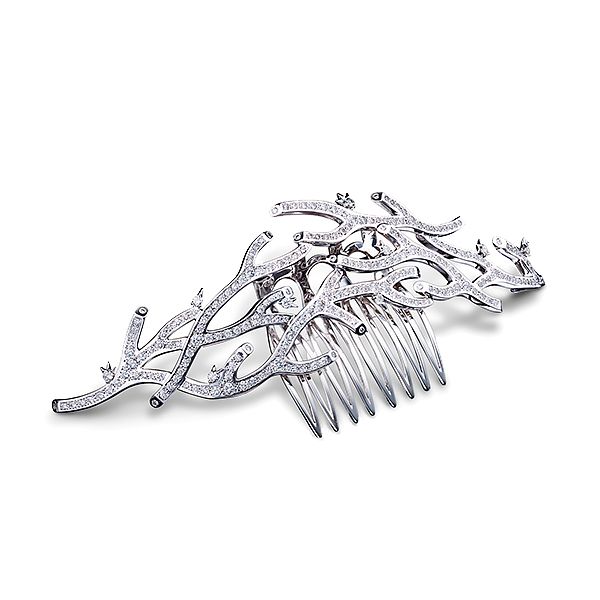 coral Hair Corsage — ZID-0386-18KWG