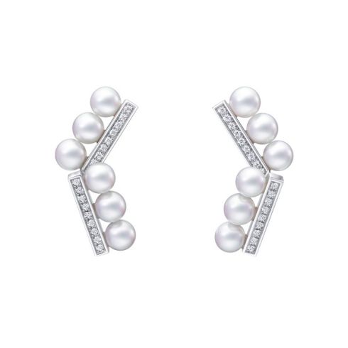 バランス アーム ネオ ダイヤモンド パヴェ イヤリング