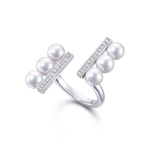 バランス パラレル ネオ ダイヤモンド パヴェ リング