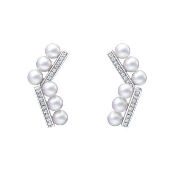 バランス アーム ネオ ダイヤモンド パヴェ イヤリング