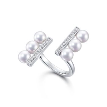 バランス パラレル ネオ ダイヤモンド パヴェ リング