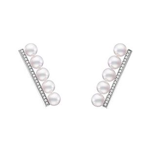 バランス プラス ダイヤモンド パヴェ イヤリング