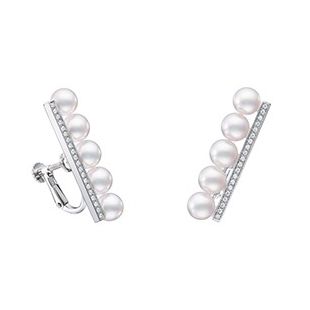 バランス プラス ダイヤモンド パヴェ イヤリング(クリップタイプ)