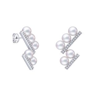 バランス ステップ ネオ ダイヤモンド パヴェ イヤリング